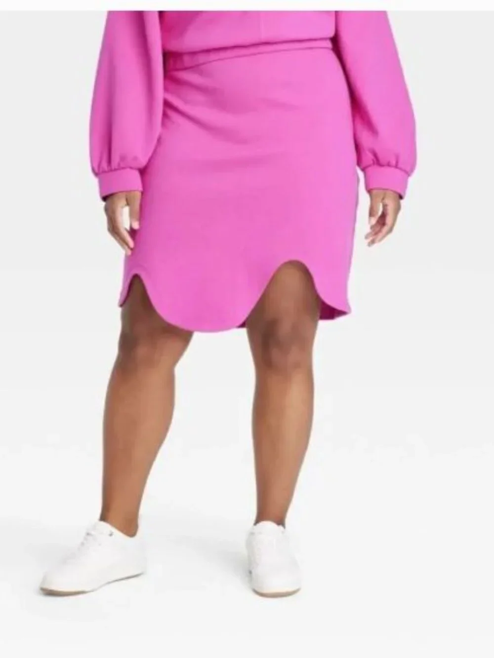 NWT Pink Sammy B for Target High-Rise Scuba A-Line, wavy structured skirt 4X